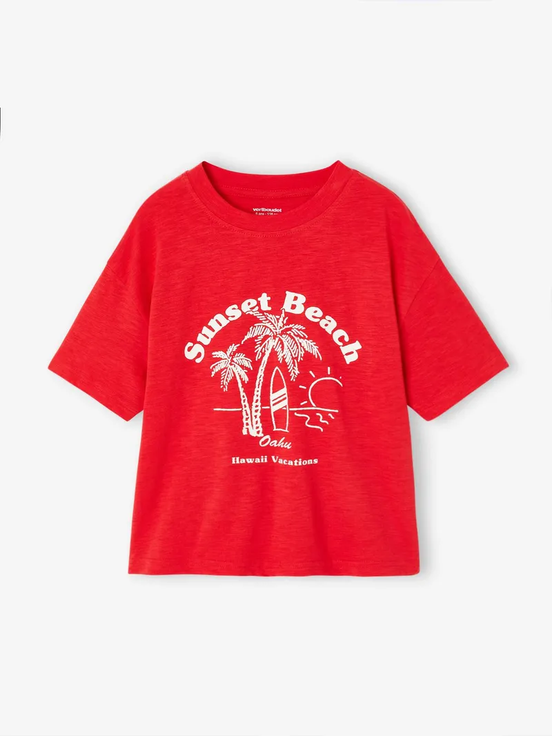 Vertbaudet T-Shirt mit großem Print Jungen, Rot, – Produktbild 2 von 3