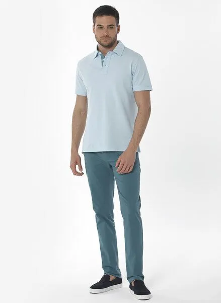 ORGANICATION ORGANICATION Chino-Hose aus Bio-Baumwolle, Grün(petrol green), – Produktbild 2 von 3