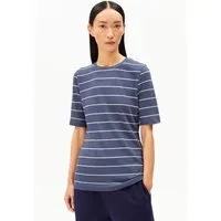 ARMEDANGELS ARMEDANGELS JAANISARA FINE STRIPE Damen T-Shirt aus Bio-Baumwoll Mix, Nightshadow-oatmilk, – Produktbild 1 von 1