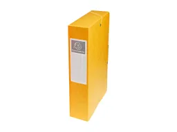Exacompta 8 Exacompta Archivboxen, Colorspan-Karton, 600 g/m², DIN A4, Gummizug, RB 60 mm, gelb – Produktbild 1 von 1