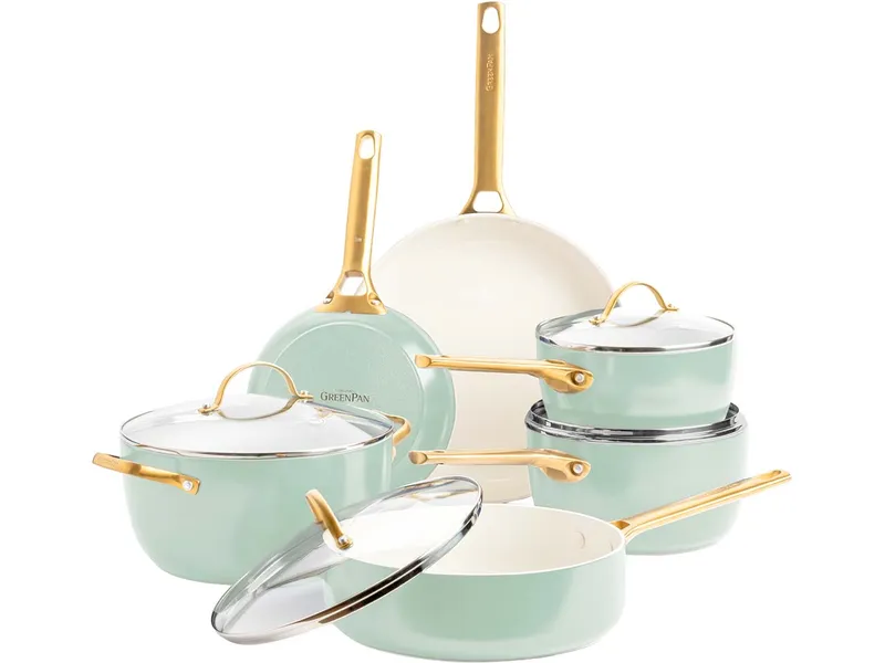 Greenpan Greenpan Pfannen- & Topfset "Padova Reserve" 6er-Set, Grün, – Produktbild 2 von 3