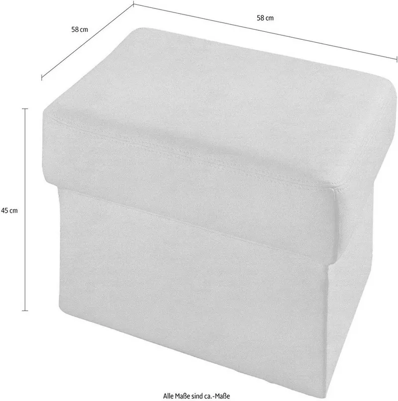 sit&more Hocker Bellevue, Beige, – Produktbild 3 von 3