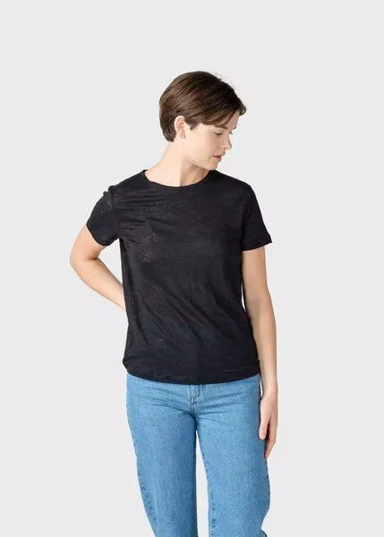 Klitmøller Collective Klitmøller Collective Leinen T-shirt Modell: Rikke, Black (schwarz), – Produktbild 1 von 5