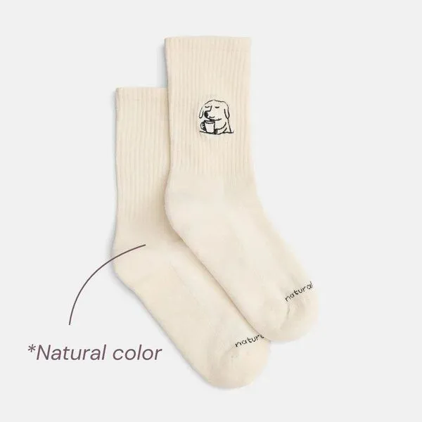 Natural Vibes Natural Vibes Socken DOG WITH CUP – Produktbild 3 von 3