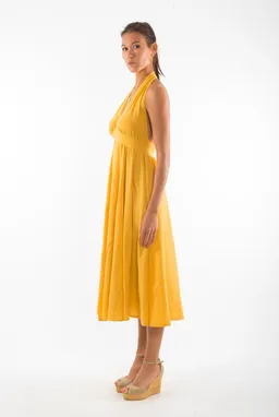 RAVENS VIEW IBIZA RAVENS VIEW IBIZA Damen vegan Kleid Marilyn Gold Gelb – Produktbild 1 von 1