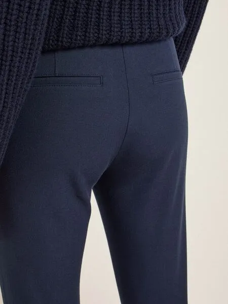 LANIUS LANIUS Hose mit ausgestelltem Bein aus Bio-Baumwolle und Comfort Stretch, Midnight, – Produktbild 3 von 4