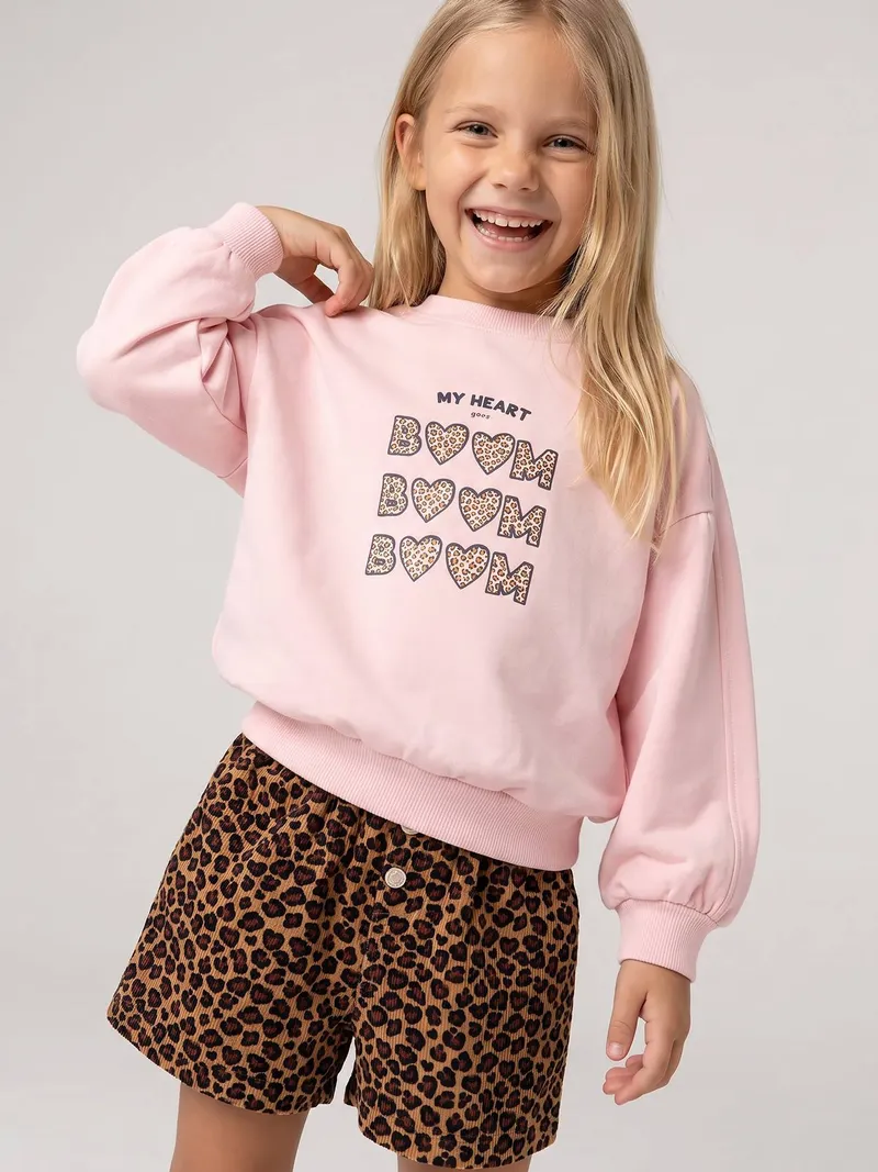 Vertbaudet Sweatshirt Mädchen hell, Hellrosa, – Produktbild 2 von 4