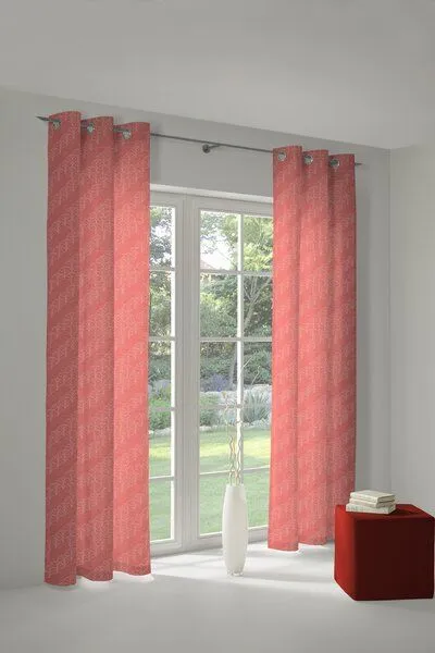Nature by Adam Nature by Adam Vorhang aus 100% Bio-Baumwolle - Made in Germany - Argentinian Criolla light, Rot, – Produktbild 7 von 7