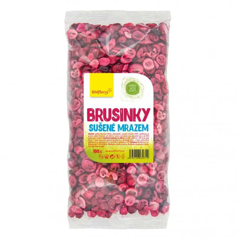 Wolfberry Wolfberry Gefriergetrocknete Preiselbeeren 100 g – Produktbild 1 von 1
