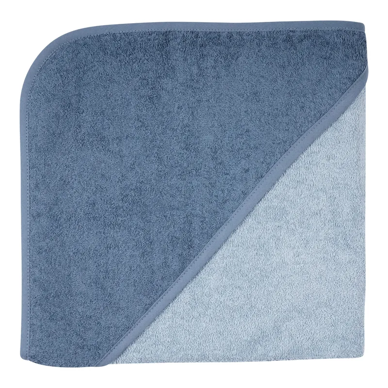 Wörner Wörner Kapuzen-Badetuch 100x100 cm blau, Blau, – Produktbild 2 von 2