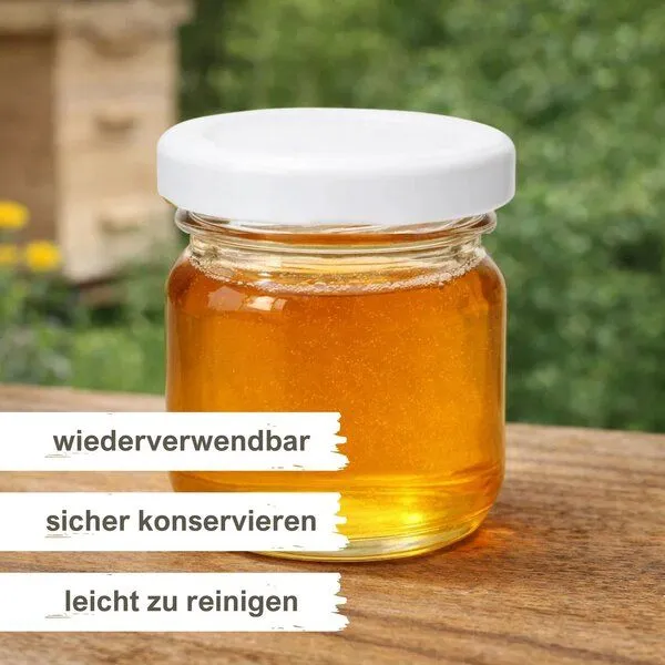 mikken mikken 10 kleine Einmachgläser 40 ml mit Schraubdeckel, Weiß, – Produktbild 3 von 8