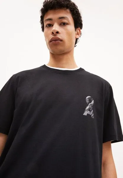 ARMEDANGELS ARMEDANGELS AADONI A ROCK - Herren T-Shirt Relaxed Fit aus Bio-Baumwolle, Black, – Produktbild 3 von 4