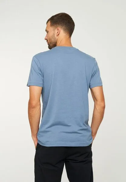 recolution Herren T-Shirt aus Bio-Baumwolle - AGAVE BIKE WALL - recolution, Dark arctic blue (blau), – Produktbild 3 von 4