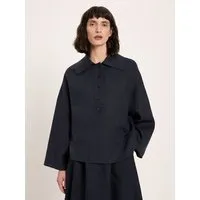 LANIUS LANIUS Oversizebluse (GOTS) aus Bio-Leinen, Midnight, – Produktbild 1 von 1