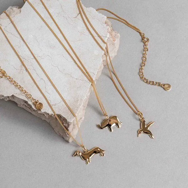 fejn jewelry fejn jewelry Kette 'elephant' mit Elefant Anhänger, Gold, – Produktbild 2 von 4