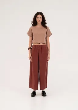 AmourLinen AmourLinen Leinen-Crop-Top mit Knöpfen LISA – Produktbild 1 von 1