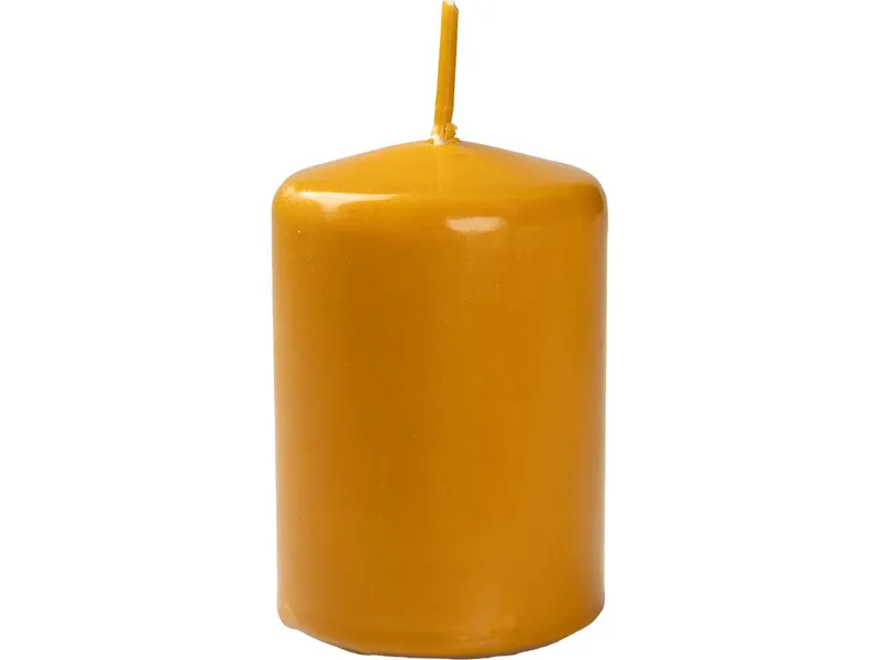 BIOKEMA BIOKEMA Stumpenkerze aus Biomasse 60 x 90 mm, Gelb, – Produktbild 2 von 3