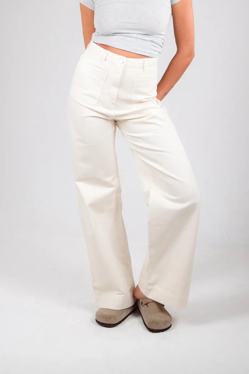 Côtelé Côtelé Damen vegan Hose Jane Ecru, Weiß, – Produktbild 2 von 2