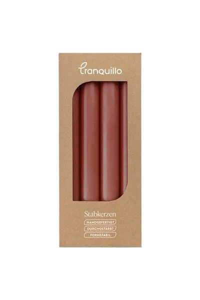 Tranquillo Handgearbeitete Stabkerzen GLUMI red 4er-Set, 20 cm - rot – Produktbild 5 von 5