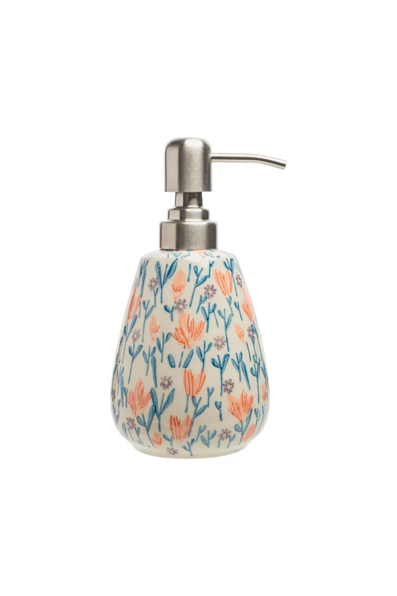Tranquillo Seifenspender DOUCEUR FLORALE - blau – Produktbild 1 von 2