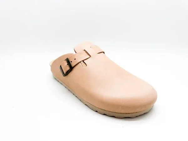 thies thies ® Eco Clogs aus vegetabil gegerbtem Leder, Mitsutake-beige, – Produktbild 3 von 4
