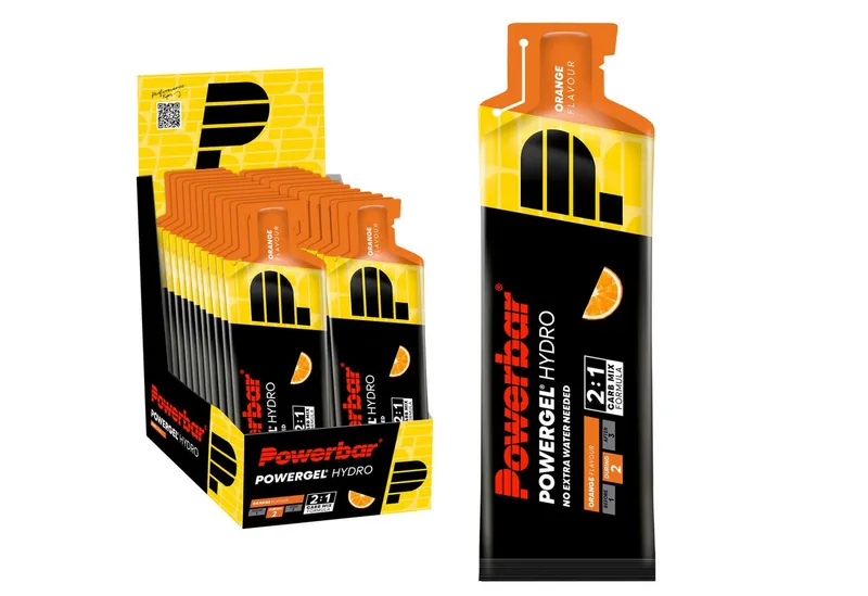PowerBar PowerBar PowerGel Hydro Orange High Carb Energie Gel Natrium 24x 67 ml Gel, Packung à 24 St., 1.608 ml – Produktbild 1 von 6