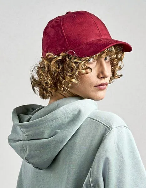 Atlantis Headwear Atlantis Headwear Cap Wildleder Imitat Baseballkappe aus recyceltem Polyester mit verstellbarem Metallverschluss, Grau, – Produktbild 1 von 3