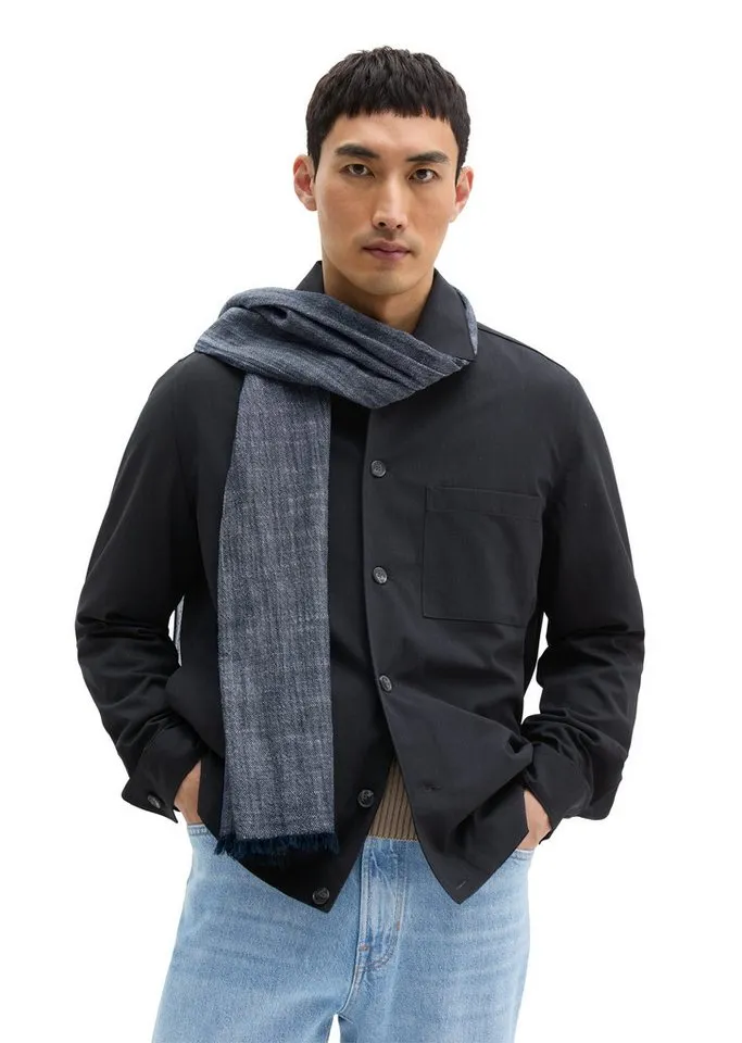 Marc O'Polo Marc O'Polo Schal aus fein gewebtem Double-Face, Blau, – Produktbild 3 von 3
