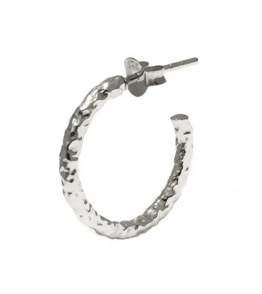 macimo macimo Volcano Creolen 20mm, aus recyceltem Siber, Silber, – Produktbild 3 von 3