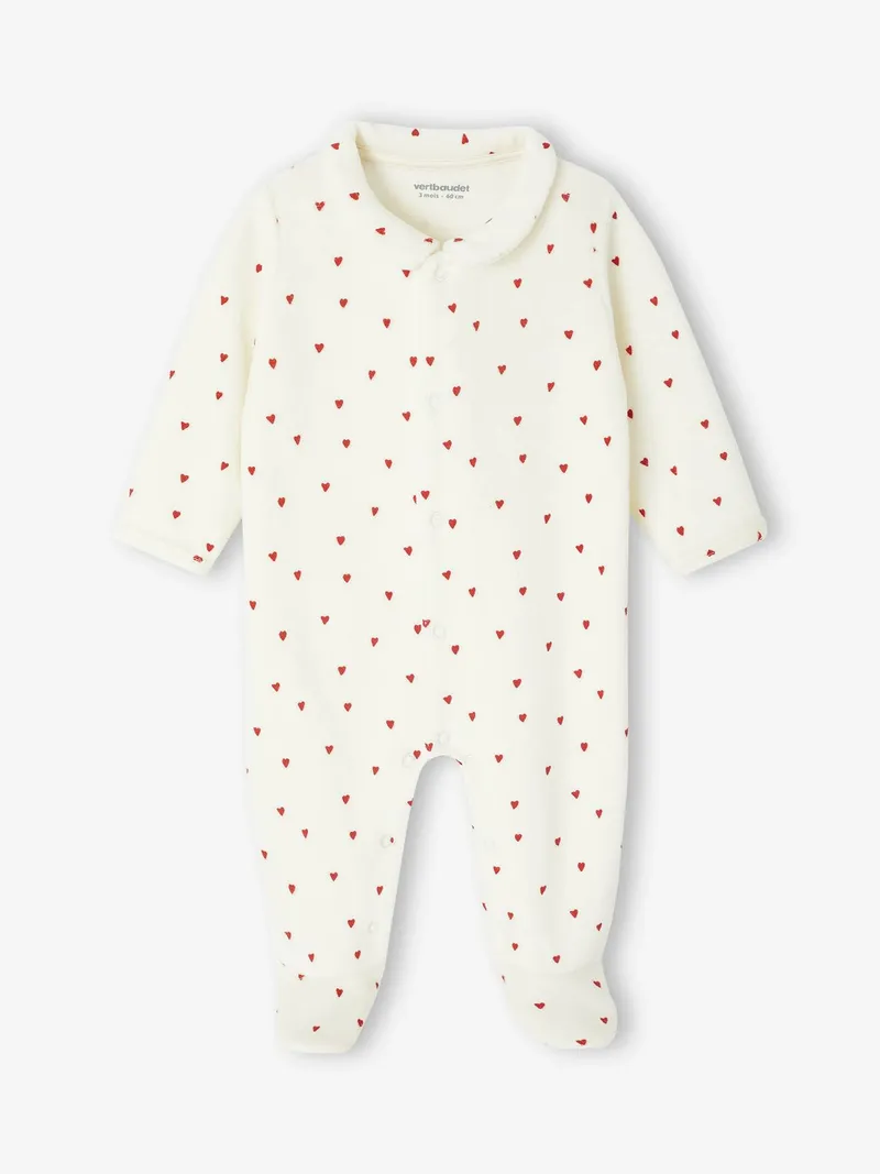 Vertbaudet 3er-Pack Baby Samt-Strampler, Nachtblau, – Produktbild 2 von 4