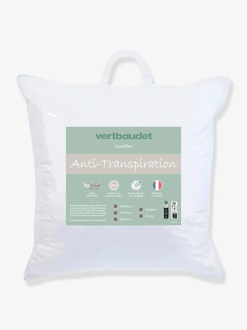 Vertbaudet Weiches Kinder Kopfkissen mit TOPCOOL-Ausrüstung, Weiß, – Produktbild 2 von 2