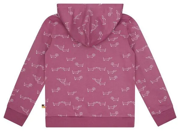 loud + proud loud + proud Kinder Sweatjacke mit Kapuze, GOTS-zertifiziert, Grape(rosa), – Produktbild 2 von 3