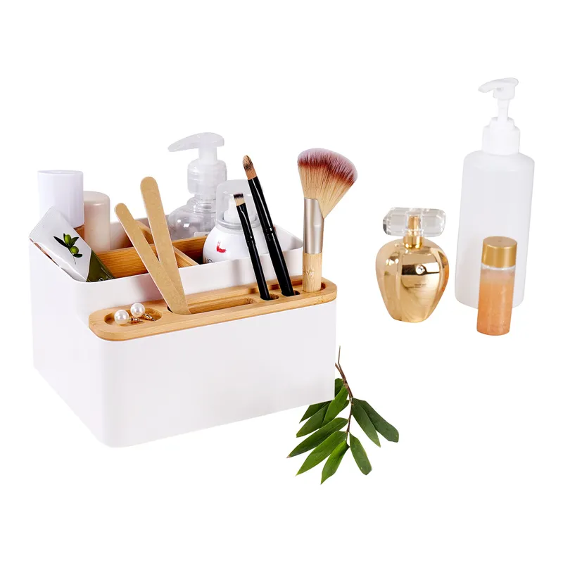genialo genialo Bambus-Schreibtisch-Organizer, Weiss, – Produktbild 4 von 4