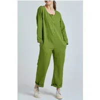 Flax and Loom Leinen Jumpsuit Modell: Clara, Spring green, – Produktbild 1 von 1