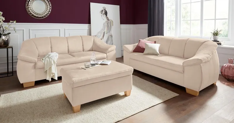 sit&more Hocker Santo, Beige, – Produktbild 3 von 5