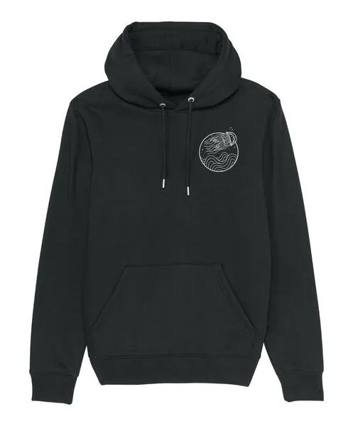 vis wear vis wear Kompass Qualle Unisex Premium Hoodie, Schwarz, – Produktbild 2 von 2