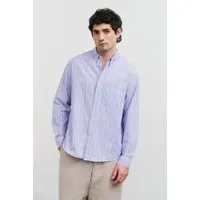 Rotholz Rotholz Herren vegan Hemd Button Down Blau Gestreift – Produktbild 1 von 1