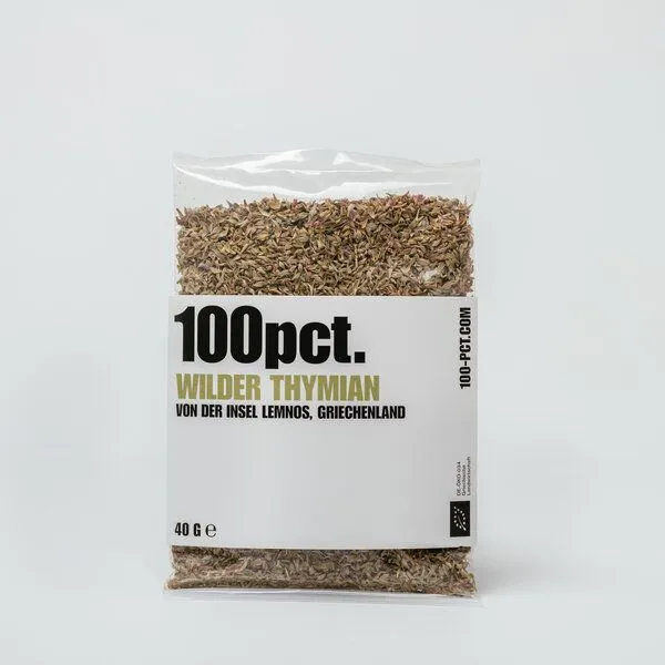 100pct. 100pct. Wilder Bio-Thymian von der Insel Lemnos, Griechenland – Produktbild 1 von 1