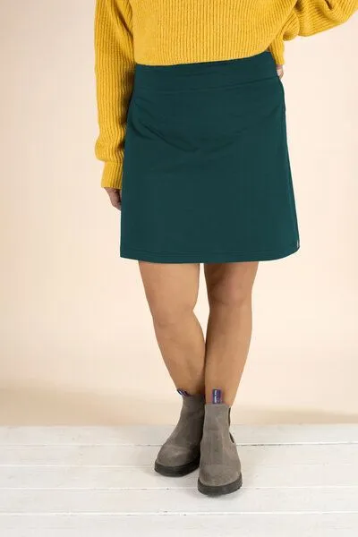 La Gitana La Gitana Rock A-Linie „Junie“ – Standardlänge, aus Bio-Baumwolljersey – fair & nachhaltig, Petrol dunkel, – Produktbild 4 von 4