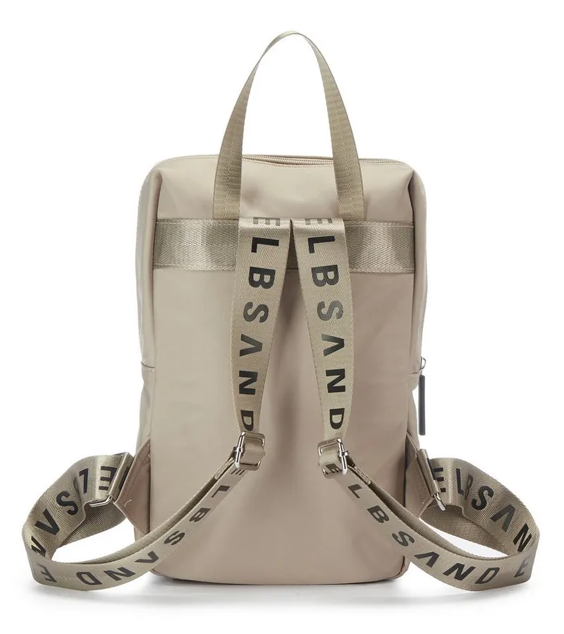 Elbsand Elbsand Rucksack City-Rucksack, Tasche, Freizeitrucksack, NEU mit bedruckten Schulterriemen VEGAN, Beige, – Produktbild 3 von 5
