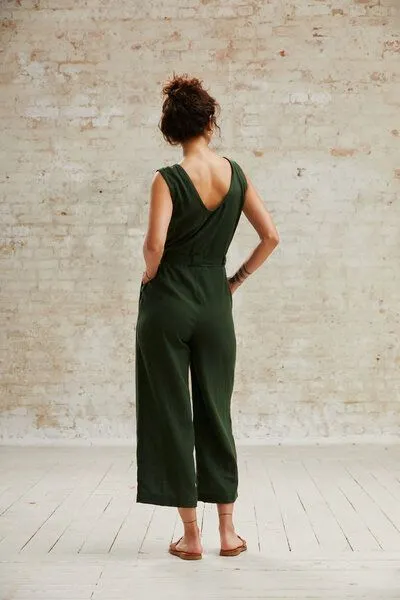Jyoti - Fair Works Jyoti - Fair Works Baumwoll Jumpsuit Daksha, Grün, – Produktbild 3 von 3