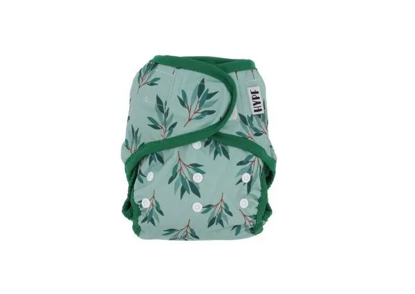 Hypf Hypf Stoffwindel Überhose (Klett) One Size 4-16kg, Green leaves (grün), – Produktbild 2 von 4