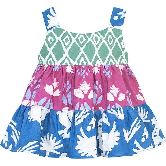 Global Mamas Global Mamas Baby Bio Karussellkleid - Sankofa, Sankofa stone (blau), – Produktbild 1 von 2