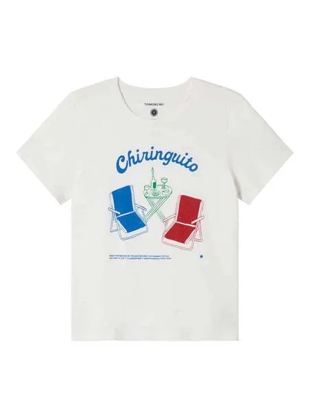 thinking mu thinking mu Ida - Damen T-Shirt aus Bio-Baumwolle, Chiringuito (weiß), – Produktbild 2 von 2