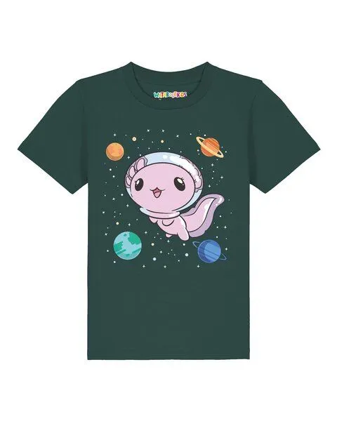 watabout.kids watabout.kids T-Shirt Kinder Axolotl in space, Glazed green, – Produktbild 1 von 2