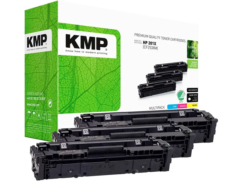 KMP KMP Druckkassette ersetzt hp CF253XM, Nr. 201X cyan, magenta, gelb 3er-Set – Produktbild 1 von 1