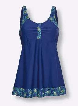 feel good Tankini-Oberteil royalblau-blaugrün-bedruckt – Produktbild 1 von 1
