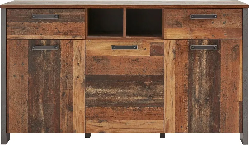 FORTE Sideboard Clif, Breite 156 cm, Grau, – Produktbild 2 von 5