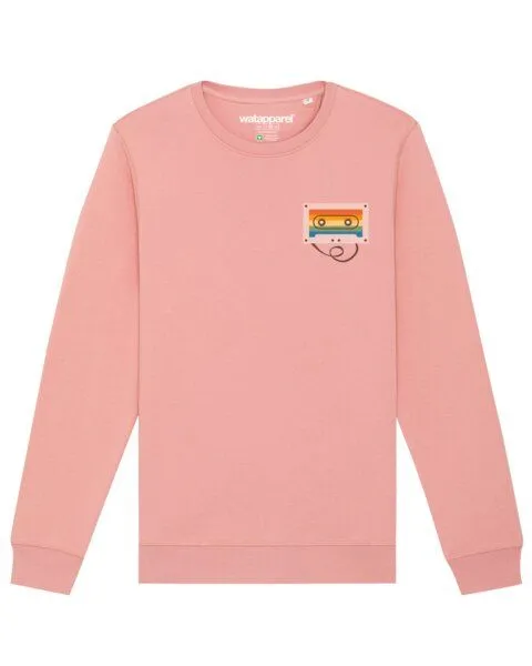 watapparel watapparel Sweatshirt Unisex Rainbow Cassette, Canyon pink, – Produktbild 1 von 3