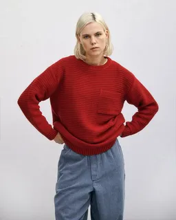 Rotholz Rotholz Gerippter Strickpullover Bio Baumwolle – Produktbild 1 von 1